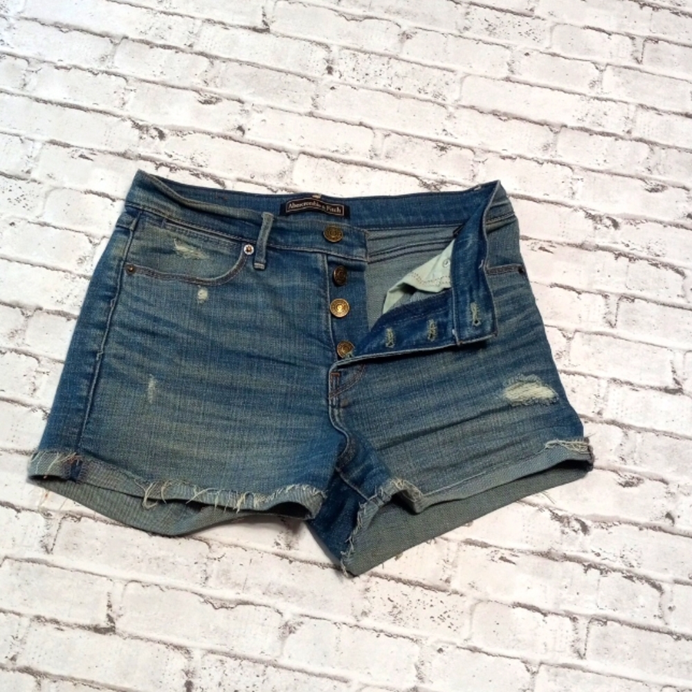 ABERCROMBIE AND FITCH Button Fly Jean shorts